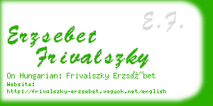 erzsebet frivalszky business card